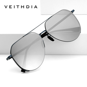 Veithdia Unisex Metal <b>Frame</b> Sunglasses Nylon Lens UV400 Protection Type 3 Sunshades Black Color - Product Image 1