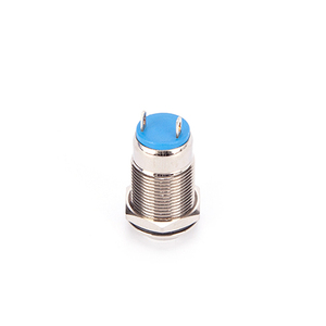 12mm botão de pressão automático redefinir, botão interruptor de <span class=keywords><strong>2</strong></span> pinos botão led botão de pressão prata de aço inoxidável - Product Image 3