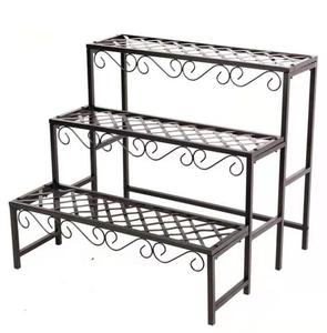 Soporte de Metal para Plantas de Exterior de 3 Niveles, Soporte para Múltiples Plantas, Estante para <span class=keywords><strong>Macetas</strong></span> de Interior, Soporte para <span class=keywords><strong>Macetas</strong></span> y Jardineras - Product Image 1