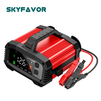 Cargador de Batería Inteligente Ajustable de 12V 24V, Cargador Rápido Automático de 12V 24V 25A para Baterías de Litio-Ferrofosfato (LiFePO4), EFB, GEL, AGM y Plomo-Ácido con Función de Reparación