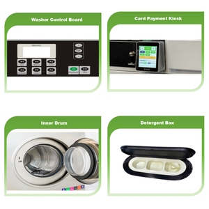 Equipo de Lavandería Comercial de Autoservicio, Lavadora y Secadora que Funcionan con Monedas, Solución Premium para Negocios de Lavandería Moderna - Product Image 2