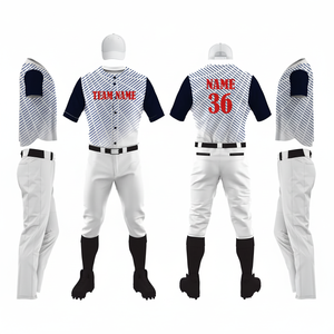 Uniforme de Béisbol Personalizado de Alta Calidad, Secado Rápido, Transpirable, 100% Poliéster, Color Sólido, Cuello en V, Impresión por Sublimación, Venta Caliente - Product Image 1