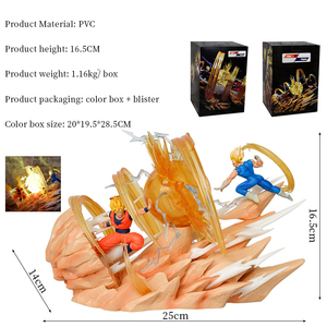 Hcengtriz 17cm Super Saiyan <span class=keywords><strong>Goku</strong></span> <span class=keywords><strong>Vs</strong></span> <span class=keywords><strong>Vegeta</strong></span> para Anime PVC juguete de dibujos animados modelo estatua colección - Product Image 2