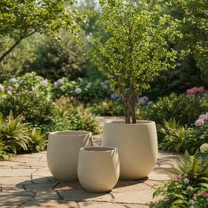 Jardinières modernes classiques à grandes courbes, légères, imperméables, écologiques, <span class=keywords><strong>en</strong></span> <span class=keywords><strong>céramique</strong></span>, pour utilisation dans les centres commerciaux - Product Image 2