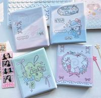 Album de collection de cartes K-pop coloré et mignon à 4 pages, grand album de rangement pour cartes, album de collection de cartes instantanées 4 carrés