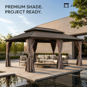 Pergola Bioclimatica <span class=keywords><strong>7X5</strong></span> per Progetti Alberghieri e Paesaggistici con Tetto a Lamelle Regolabili e Opzioni di Dimensioni Configurabili - Product Image 1