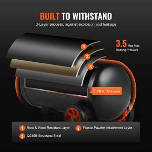 ปั๊มลม4.8แกลลอน900วัตต์2.2 CFM @ 90PSI น้ำมันที่เงียบเป็นพิเศษความจุ4.8แกลลอน - Product Image 5