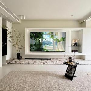 Support <span class=keywords><strong>TV</strong></span> <span class=keywords><strong>moderne</strong></span> réglable avec organisation des câbles et design mural pour salon, meubles de maison - Product Image 1