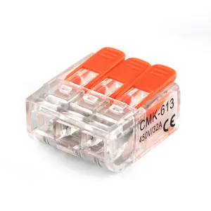 PA66 CMK61插入式母4针连接器快速尼龙塑料推入式通用接头快速连接器杠杆连接器
