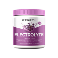 LIFEWORTH Poudre énergétique d'électrolytes de caféine aromatisée au raisin sans sucre conditionnée en sacs et sachets en vrac