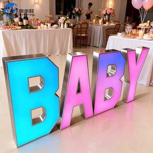 Insegna al Neon RGB Autoportante, Lettere Giganti in Metallo Personalizzate, Luci per Feste, Lettere al Neon con Supporto, Insegne Illuminate - Product Image 5