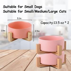 Manufacturer Wholesale Multi Colors Ceramic Wooden <b>Frame</b> Pet Cat Dog Bowl - Product Image 5