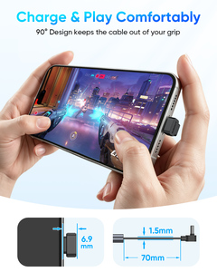 สายชาร์จ USB C to C แบบงอ 90 องศา SUNGGUY รองรับการชาร์จเร็ว 240W สายถักไนลอนแบบโค้งงอ - Product Image 3
