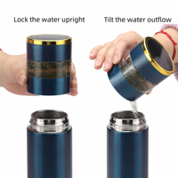 Bouteille d'affichage de température LED en acier inoxydable 316 avec passoire à thé flacon d'eau tasse intelligente infuseur de thé bouteille d'eau