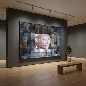 Pantalla LED Flexible de Rejilla 4K para Montaje en Pared Interior, Panel Plateado Transparente para Salón de Exposiciones - Product Image 1