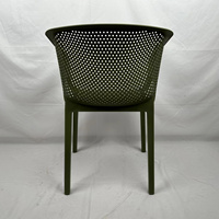 Chaise en plastique empilable pour jardin extérieur, design moderne, résistante aux intempéries, en PP, vente chaude