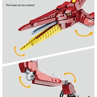 Bloques de Construcción FC6205, Película de Dinosaurios Jurásicos, Parque de Animales, Modelo de Pterodáctilo, Ladrillos de Juguete para Niños, Regalos