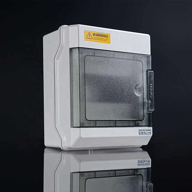Solar MCB Distribution Box Din Rail Enclosure Plastic 6 Way Waterproof Surface Mounted IP66 Electrical Panel Board