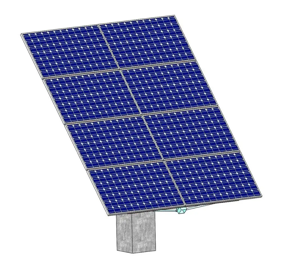 Di alta qualità e controllo intelligente a due assi sistema di tracciamento solare doppio assiale tracker solare 6kw