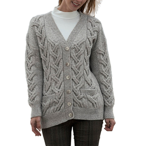 All'ingrosso abbigliamento donna con bottoni personalizzati e <span class=keywords><strong>Cardigan</strong></span> da donna con cavo pesante - Product Image 3