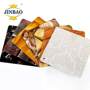 JINBAO 1220*2440 5mm armarios Sintra zócalo de plástico autoadhesivo de alta densidad gabinete baño tableros de madera de PVC