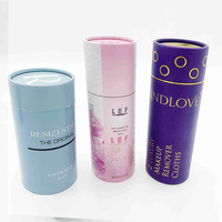 Tube Boîte D'emballage Cylindrique avec Logo Papier Carton Cosmétique Kraft Papier De Luxe Personnalisé Pouce Tube Blanc Paquet Accepter
