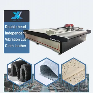 JX AUTO CNC Double Head Vibration Knife Cutting Machine For Cloth Leather