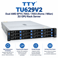 TTY TU629V2 Dual AMD EPYC 7002 7003 Milan Rome 2U GPU Rack-Server Hochleistungs-Rechner für Cloud-KI