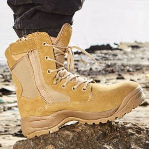 Bottes pour hommes Bottes d'hiver pour l'extérieur Bottes de randonnée tactiques de combat Chaussures du désert - Product Image 2