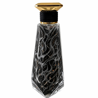 Botol Parfum Kaca Matte Flame Noir 100ml Mewah dengan Cetak Sablon, Botol Semprot Isi Ulang Kustom