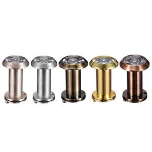 Lunette de porte moderne en alliage de zinc avec lentille en verre œil de poisson grossissant à 220 degrés et couvercle - Product Image 2