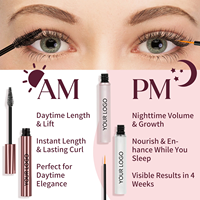Mascara vegan waterproof en tube, sérum pour la croissance des cils, mascara à volume élevé, étiquette privée, logo personnalisé