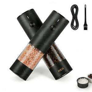 Salero y Pimentero Eléctrico USB de Plástico con Ajuste de Grosor, Modelo de Alta Demanda para Tiendas en Línea, Superventas - Product Image 1