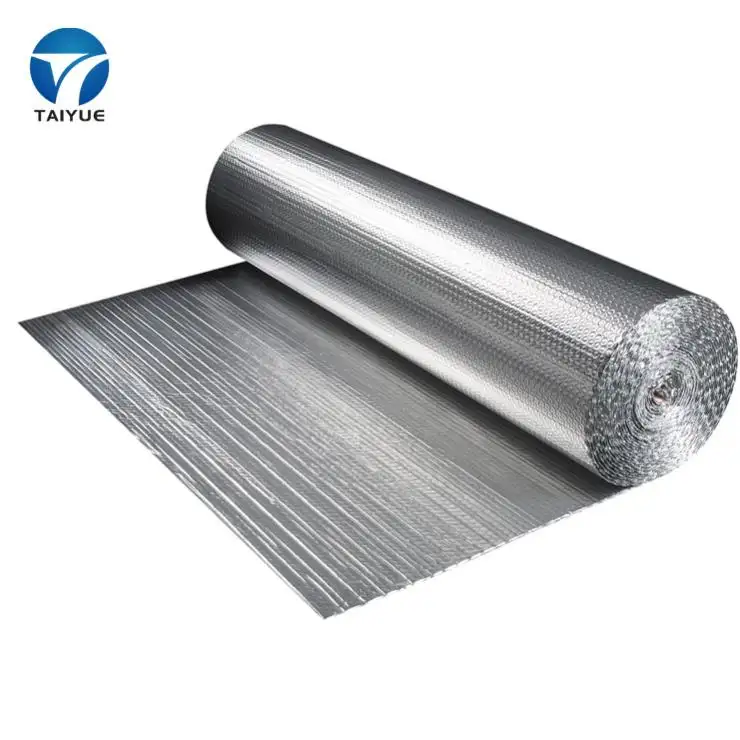 Heat Resistant Insulation Material Aluminum Foil Double Sided Reflective Bubble Foil Insulation For Roof/Attic Insulation