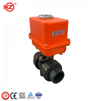 Katup Bola Aktuator Listrik Mini DC9~24V AC110~230V 1/2 inci 3/4 inci 1 inci Kontrol 2 Arah Suhu Tinggi UPVC PVC untuk Air OEM