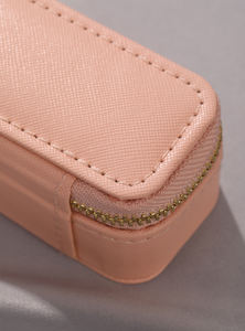 Custom Logo Rectangle Mini <b>Travel</b> PU Leather & Cardboard Zipper Embossed Ring Pendant <b>Jewelry</b> Box Earring Necklace Luxury - Product Image 6