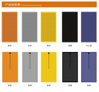 Panneaux muraux solaires bificiels en verre coloré bleu ciel 115W BIPV Mono TOPCON N type Flat Tile Bipv pour villas