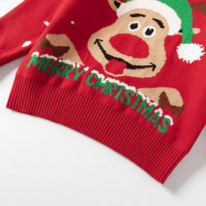 Pull tricoté à manches longues et col rond pour les fêtes de fin d'année, sweat-shirt de Noël pour filles et garçons - Product Image 6