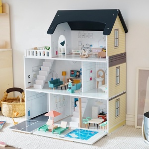 Grande maison de poupée à 3 étages, villa, maison de poupée, ensemble de jeux, jouet éducatif précoce Montessori pour enfants - Product Image 2