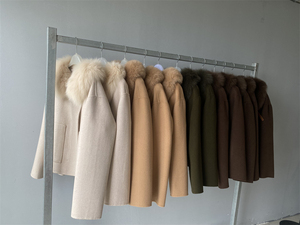 <span class=keywords><strong>Cappotto</strong></span> invernale a maniche lunghe con cerniera sottile morbido e spesso ingrosso <span class=keywords><strong>cappotto</strong></span> di lusso in lana <span class=keywords><strong>Cashmere</strong></span> a doppia faccia pelliccia di volpe da <span class=keywords><strong>donna</strong></span> - Product Image 3
