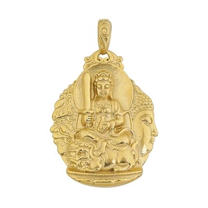Nuevo Collar con Colgante de Guanyin Budista al por Mayor, Amuleto de Buda, Joyería Hindú para Mujeres y Hombres, Colgante de Acero Inoxidable - Product Image 1