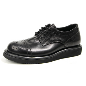 Dress Shoes Oxford Black <b>Round</b> Toe Genuine Leather Lining <b>Cushioned</b> Office Career Youth 38-44 - Product Image 1
