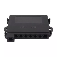 Boîtier de distribution de puissance 7 voies multi-MIDI 12V avec couvercle, 8 fusibles, 1 entrée 7 sorties, support de fusibles AMI / MIDI