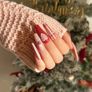 <span class=keywords><strong>2022</strong></span> Navidad nuevo diseño de Arte de <span class=keywords><strong>uñas</strong></span> 24 unids/caja Punta de <span class=keywords><strong>uñas</strong></span> postizas largas prensa en las <span class=keywords><strong>uñas</strong></span> - Product Image 3