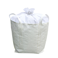 Sacs Jumbo Antistatiques en Plastique PP 100% à Prix d'Usine, 1 Sac de Vrac à Remplissage par le Haut avec Jupe et Fond Plat et Cloison FIBC