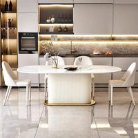 Vente en Gros Nouveaux Designs Modernes Ensembles de Meubles de Salle à Manger Table Longue sur Mesure