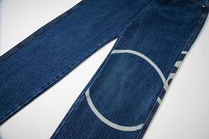 Jean décontracté vintage unisexe avec logo Hell Star, style streetwear <span class=keywords><strong>tendance</strong></span> transfrontalier Europe-Amérique, taille mi-haute - Product Image 6