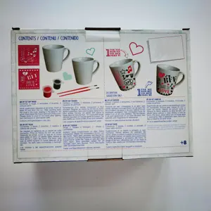 Malen Sie Ihren eigenen DIY-Kaffeekannen-Kunststoff-Becher-Malerei-Kit für Kinder handwerklicher becher handbemaler Becher