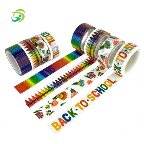 Customizable Patterns Design Acrylic Adhesive Die Cut Waterproof Washi Paper Decorative Tape for Craft DIY Decoration