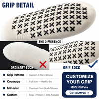 Chaussettes de football pour hommes avec grip antidérapant, chaussettes de soccer à points en silicone, respirantes, rembourrées, chaussettes d'entraînement antidérapantes personnalisées